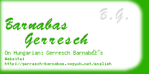 barnabas gerresch business card